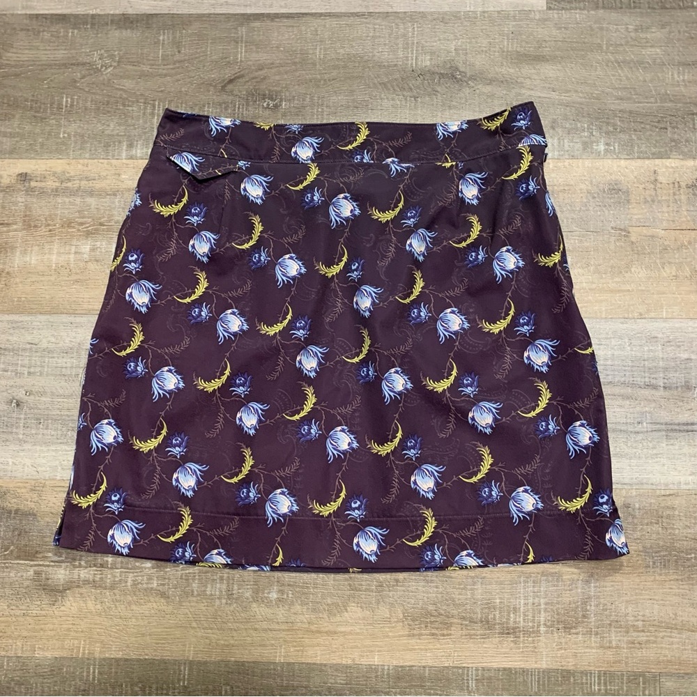 Nike Golf Dri Fit UV Navy Blue Floral Skirt Women’s Medium
